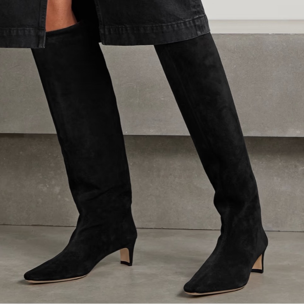 NWOT STAUD Wally Knee High Boots - NAVY SUEDE, Size 37